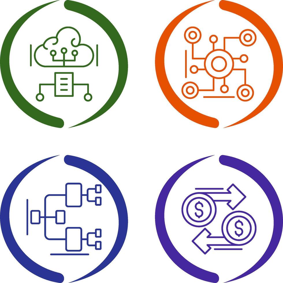 Cloud Computing and Connection Icon vector