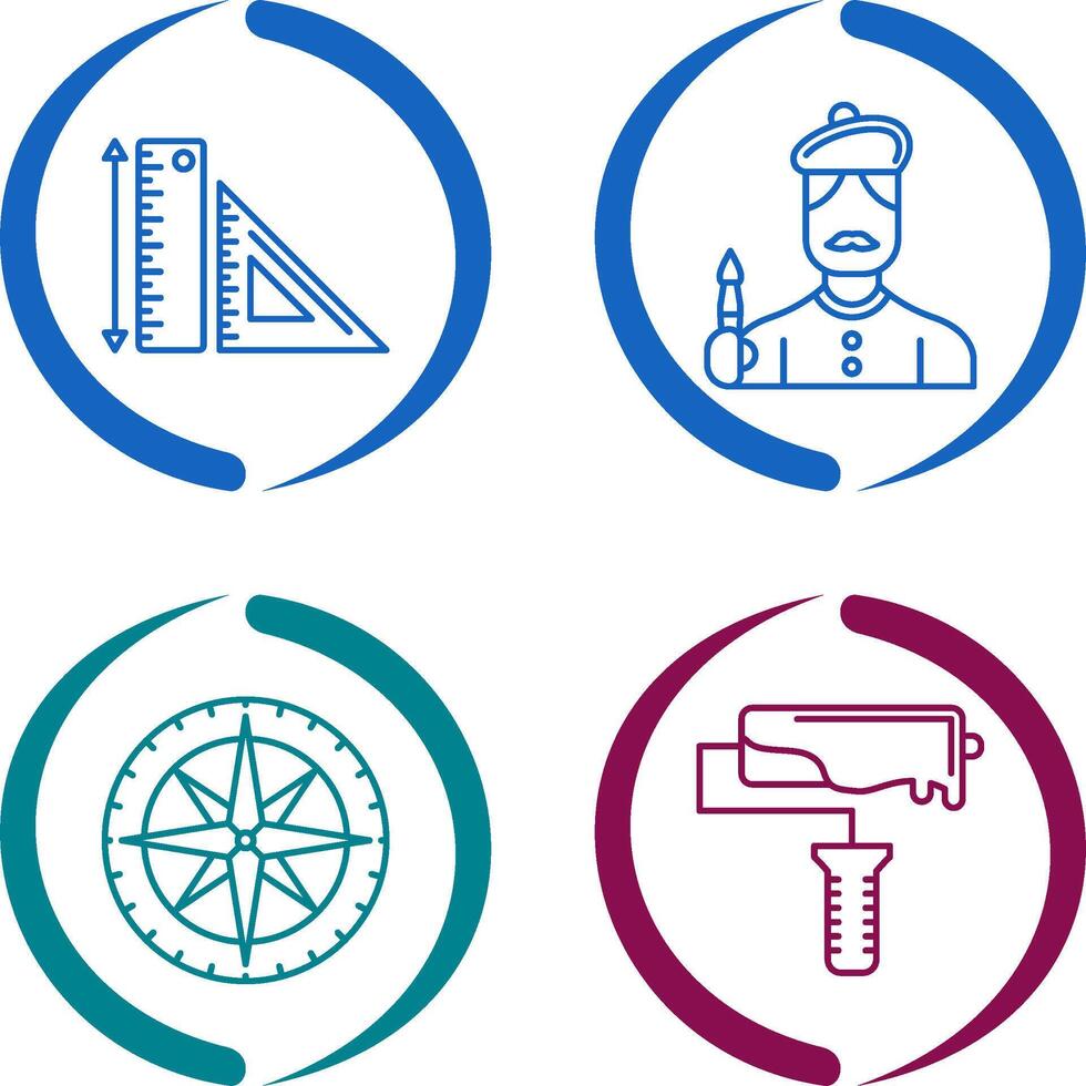 Rules and Artist Icon vector