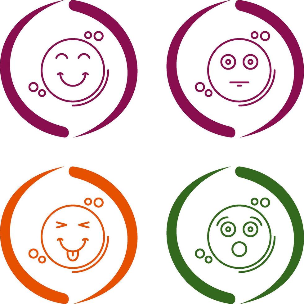 Smile and Neutral Icon vector