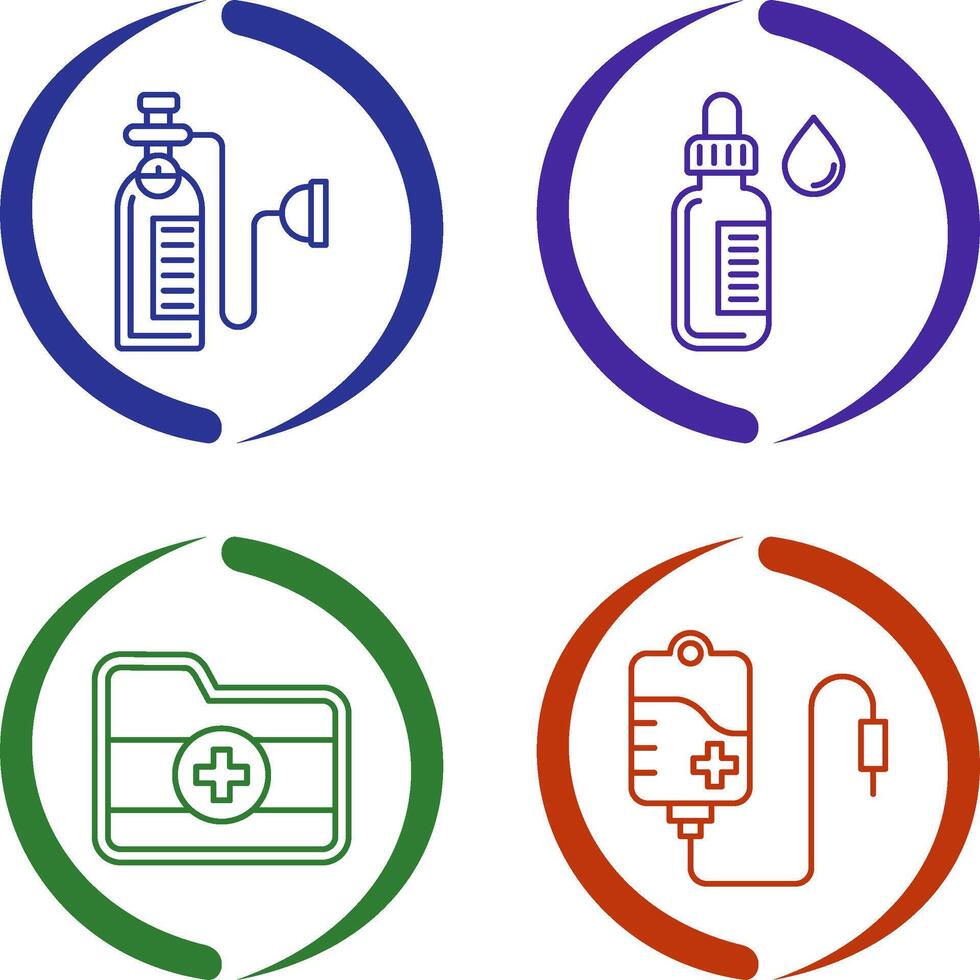Oxygen and Dropper Icon vector