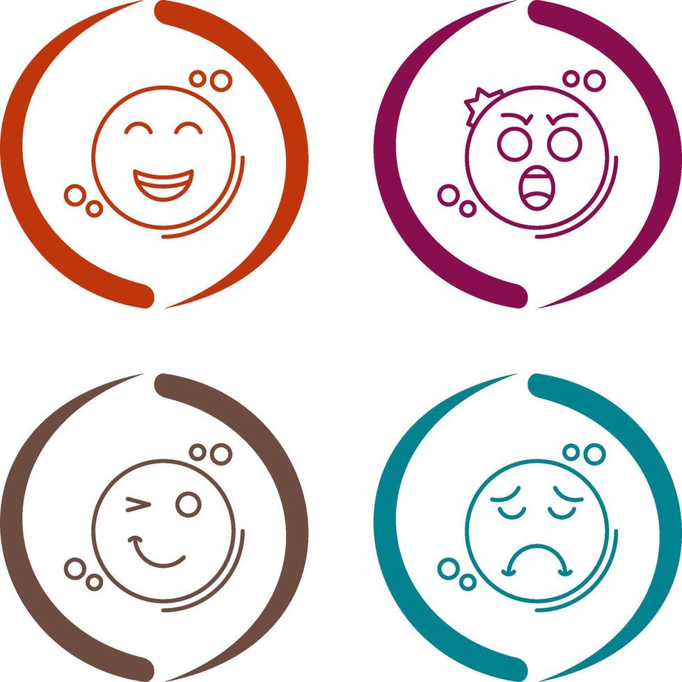 Shock and Happy Icon vector