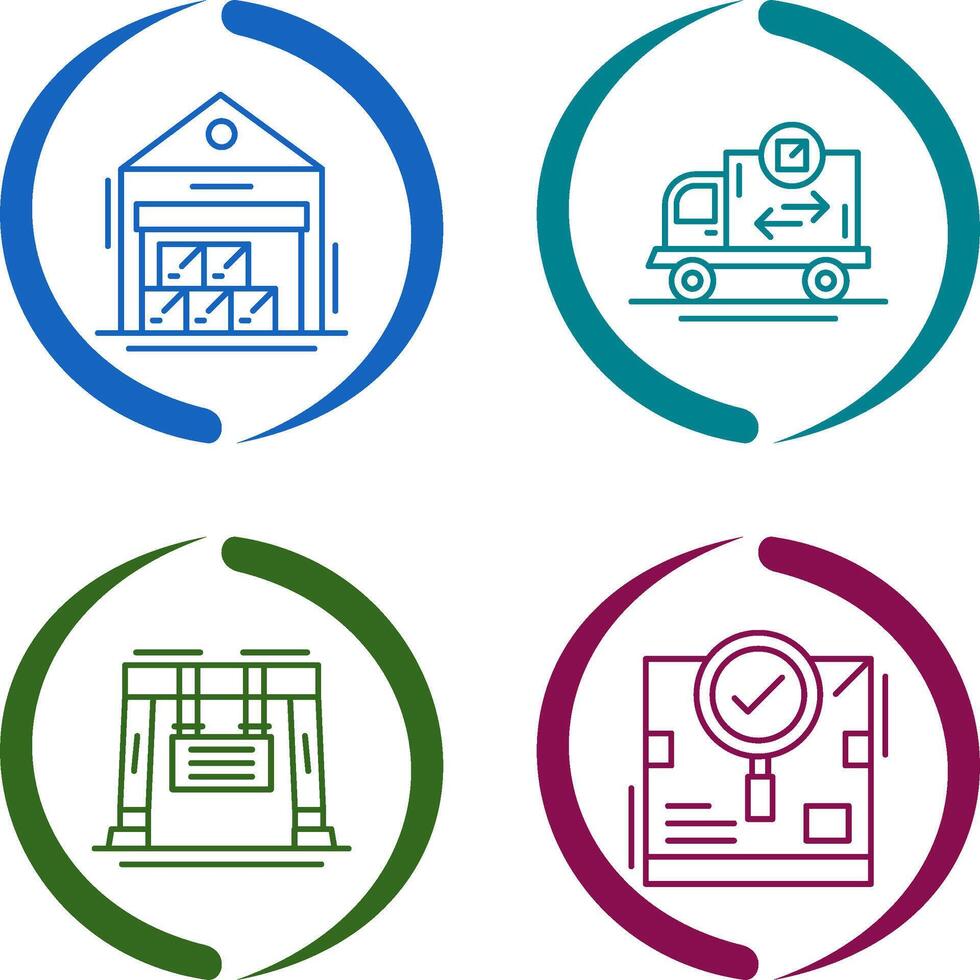 stock and delivery truck Icon vector