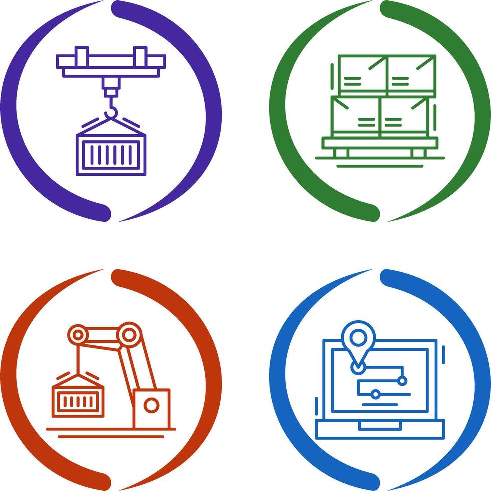 crane and stock Icon vector