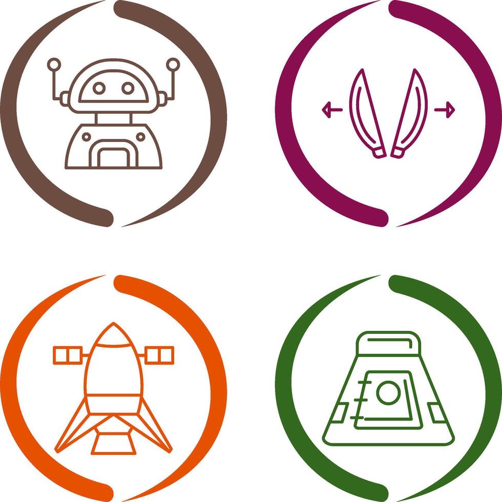 robot and playload Icon vector