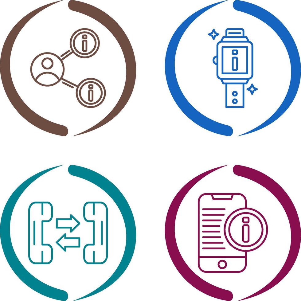 share and smartwatch Icon vector