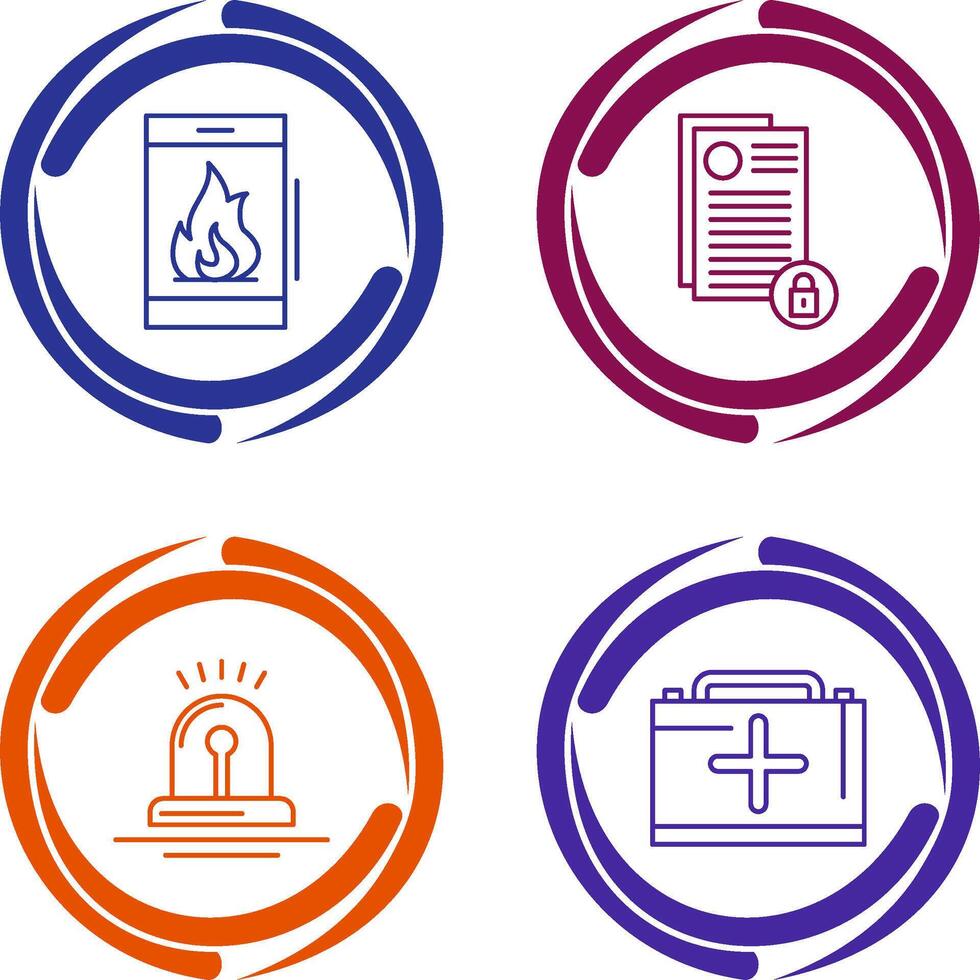 Fire and Privacy Icon vector