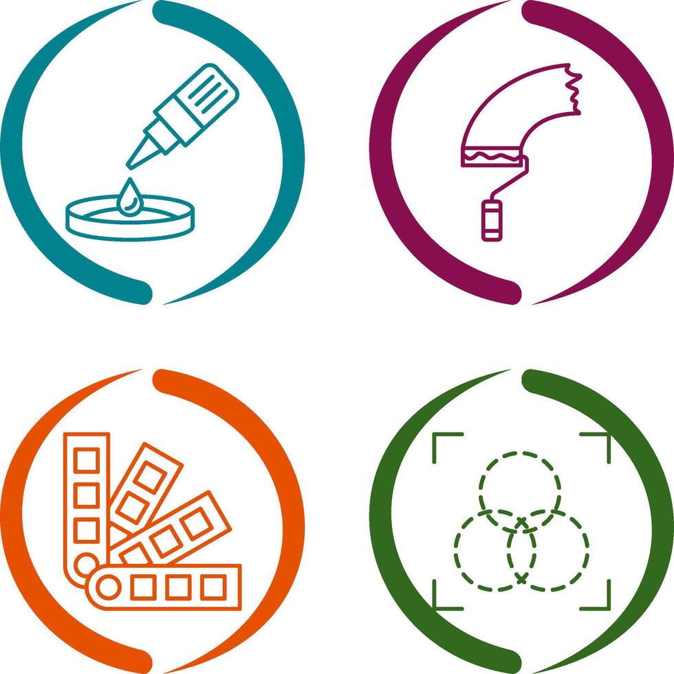 dropper and paint Icon vector
