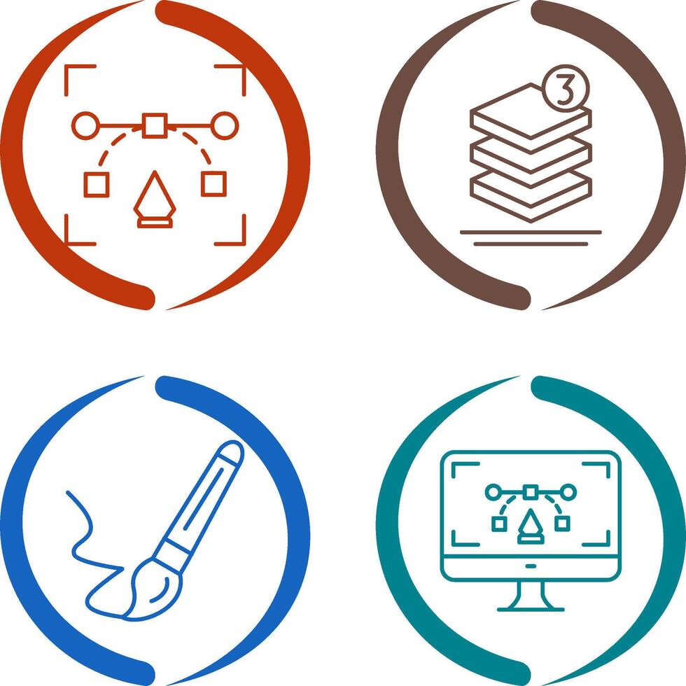 and layer Icon vector