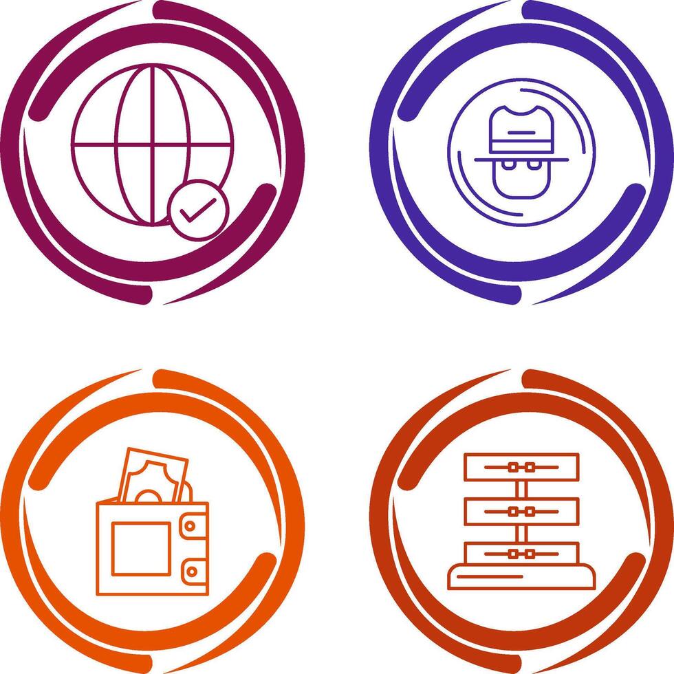 Internet and Spy Icon vector