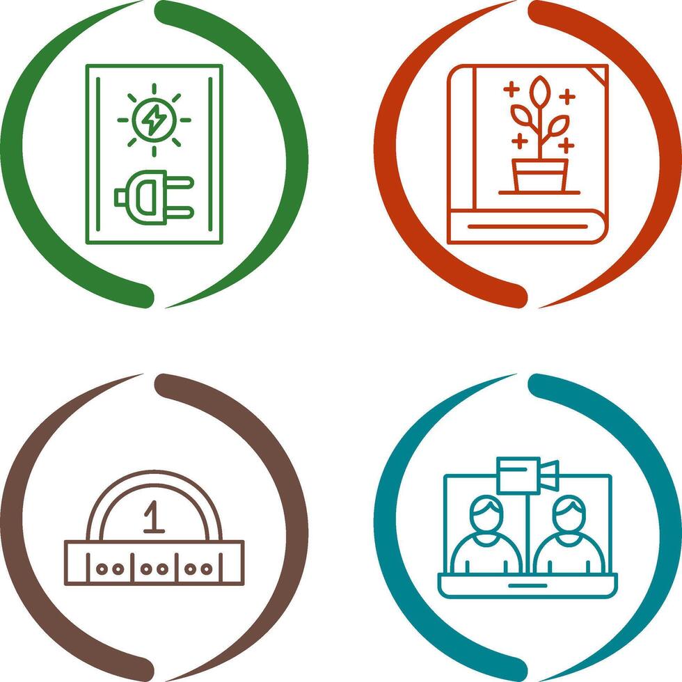 Electricity and Botanical Icon vector
