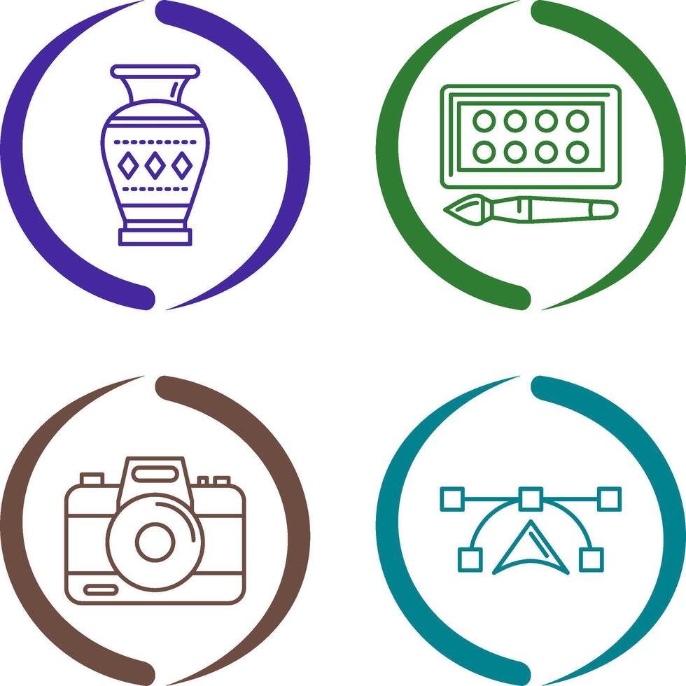 Vase and Water Colors Icon vector