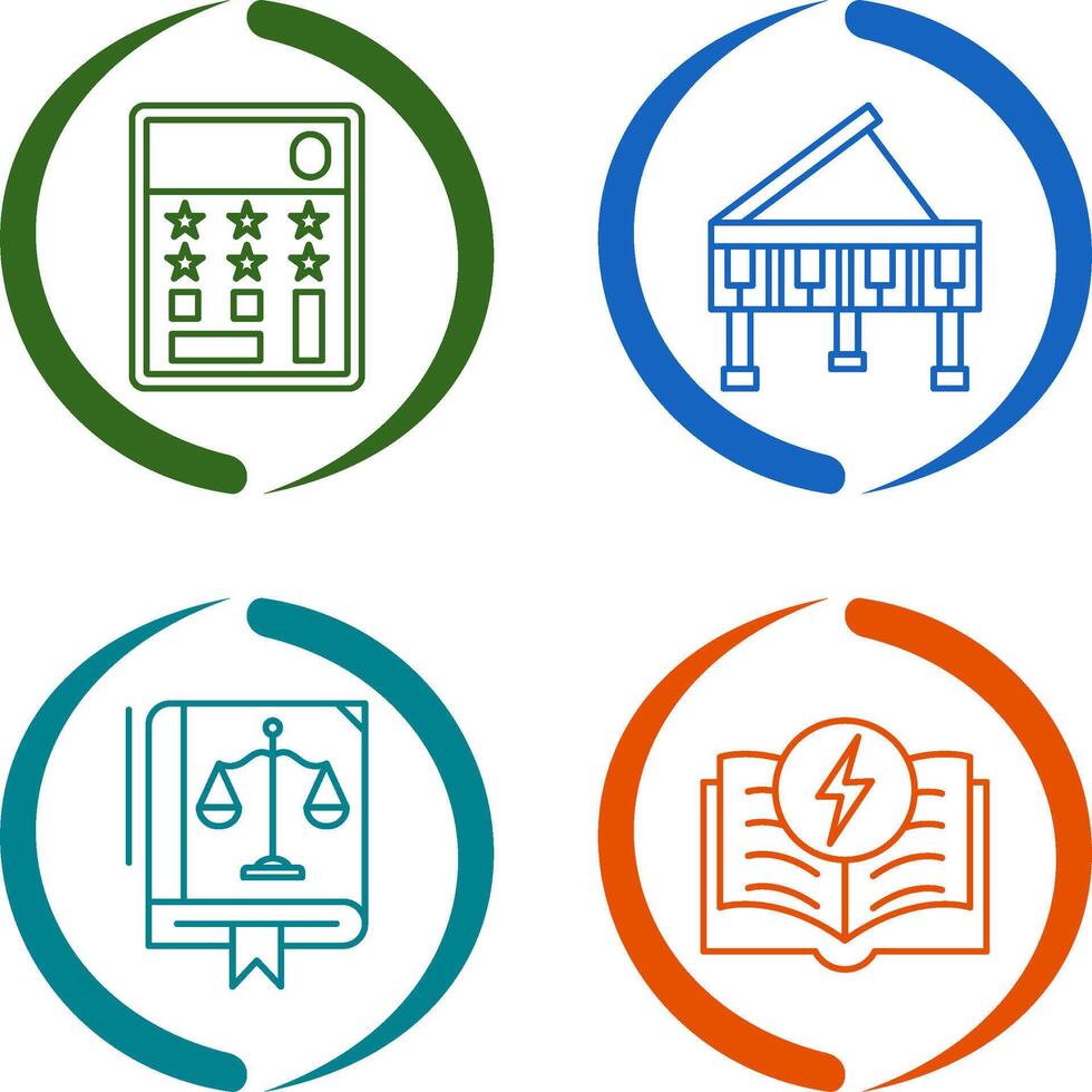 Grand Piano and Calculator Icon vector