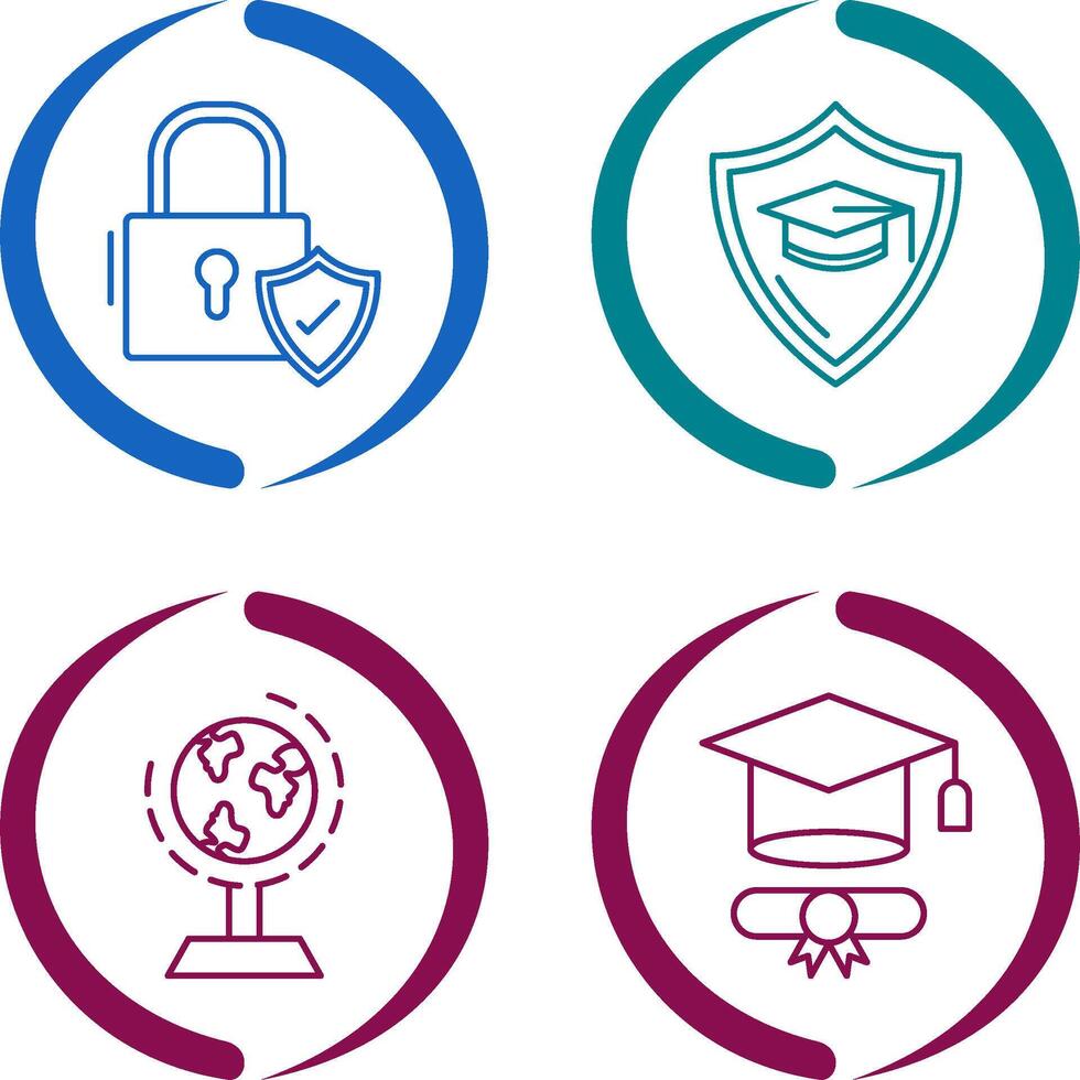 Secure and Education Icon vector