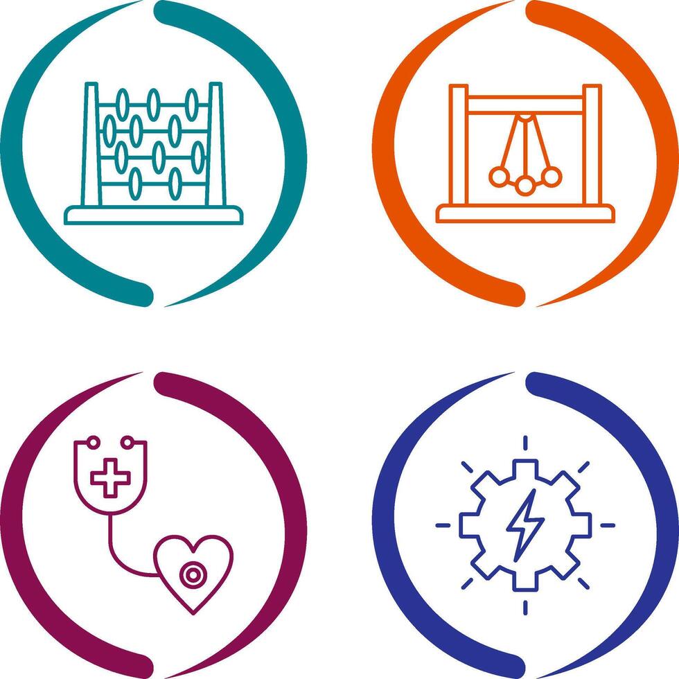 Abacus and Pendulum Icon vector