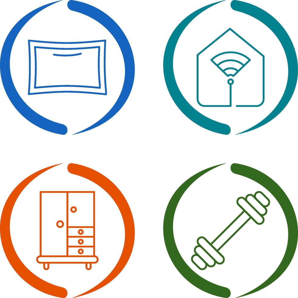 Pillow and Wifi Icon vector