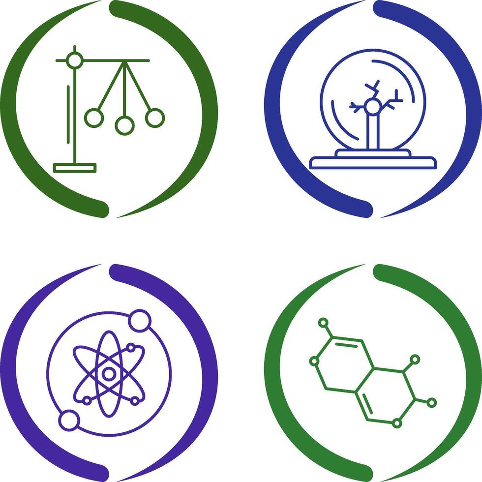Pendulum and Plasma Ball Icon vector