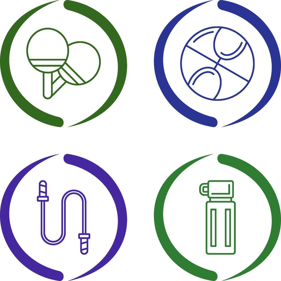 Ping Pong and Basketball Icon vector