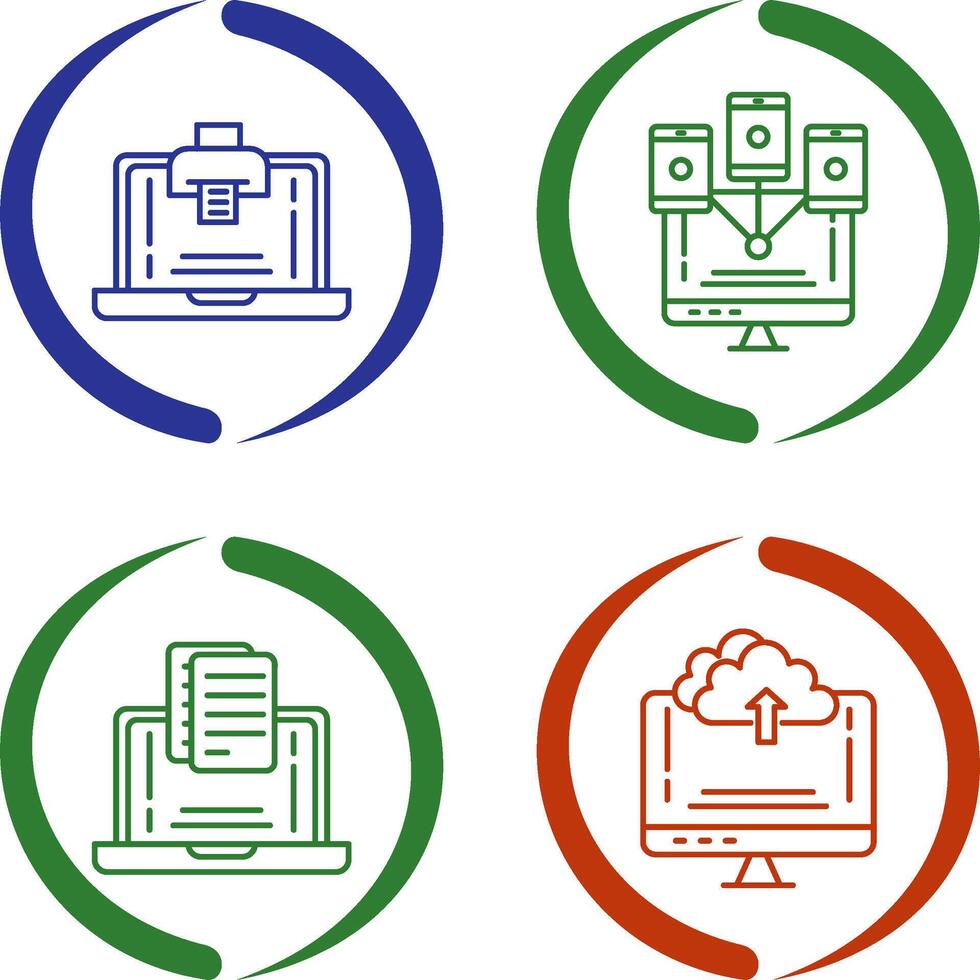 Print and Computer Icon vector