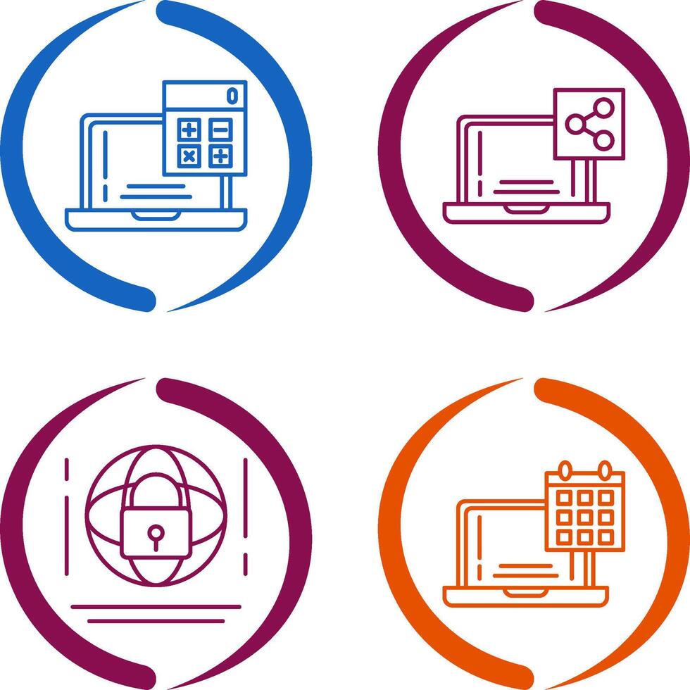 Calculator and Share Icon vector