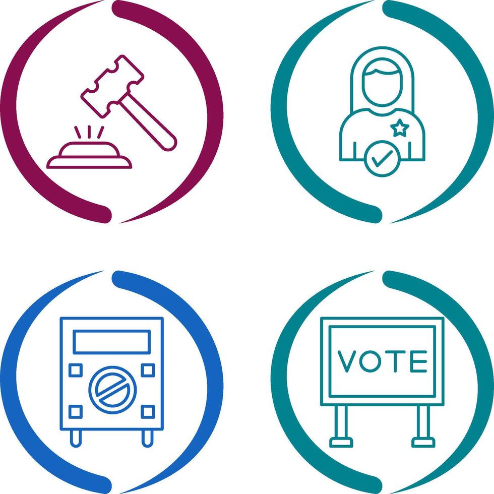 Gavel and Candidate Icon vector