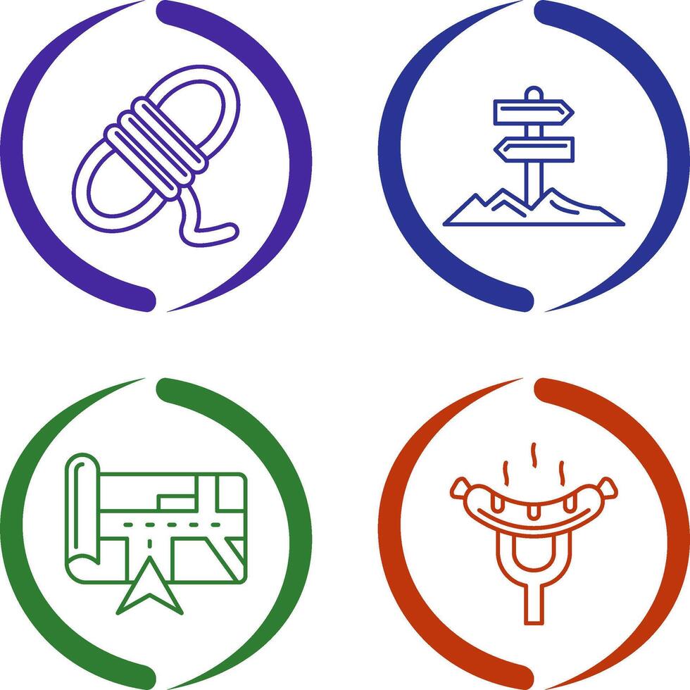 Direction and Rope Icon vector