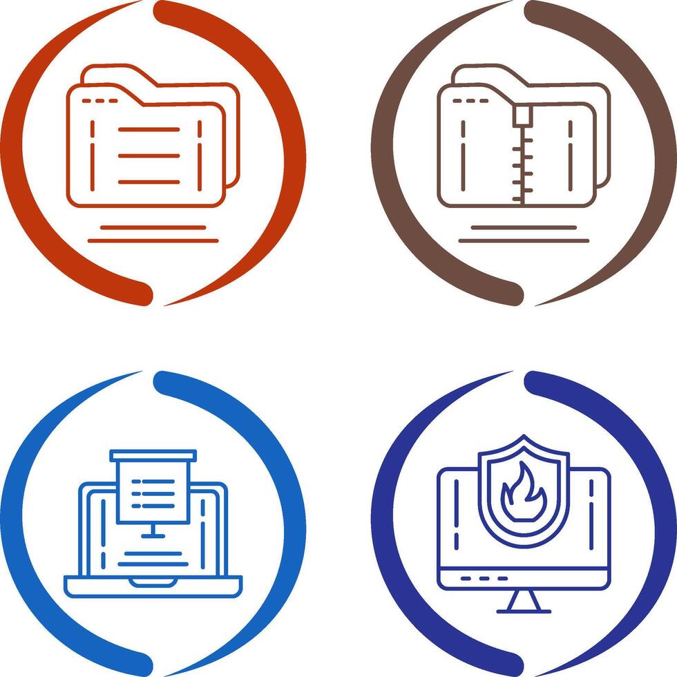 Folder and Compressed Icon vector