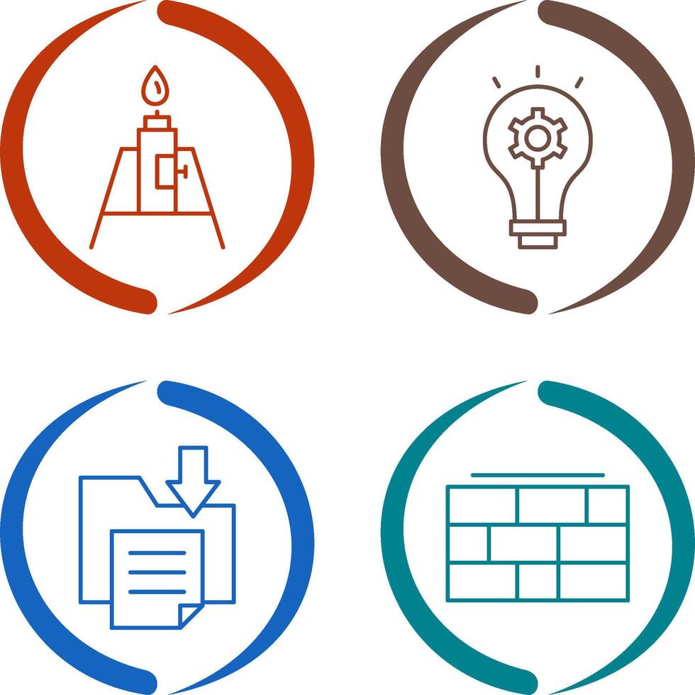 Burner and Idea Icon vector