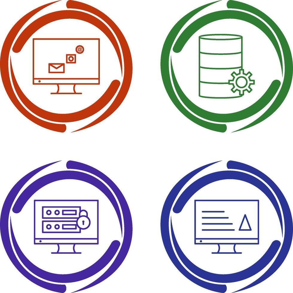 digital marketing and database management Icon vector