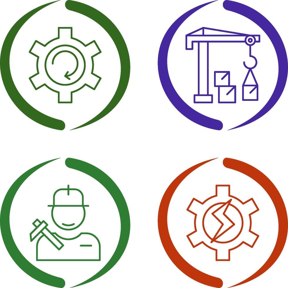 Upgrade and Robotic Arm Icon vector