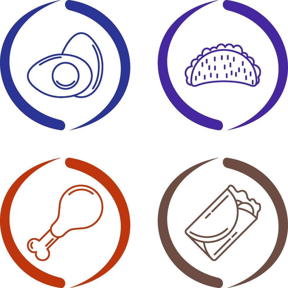 Egg and Tacos Icon vector