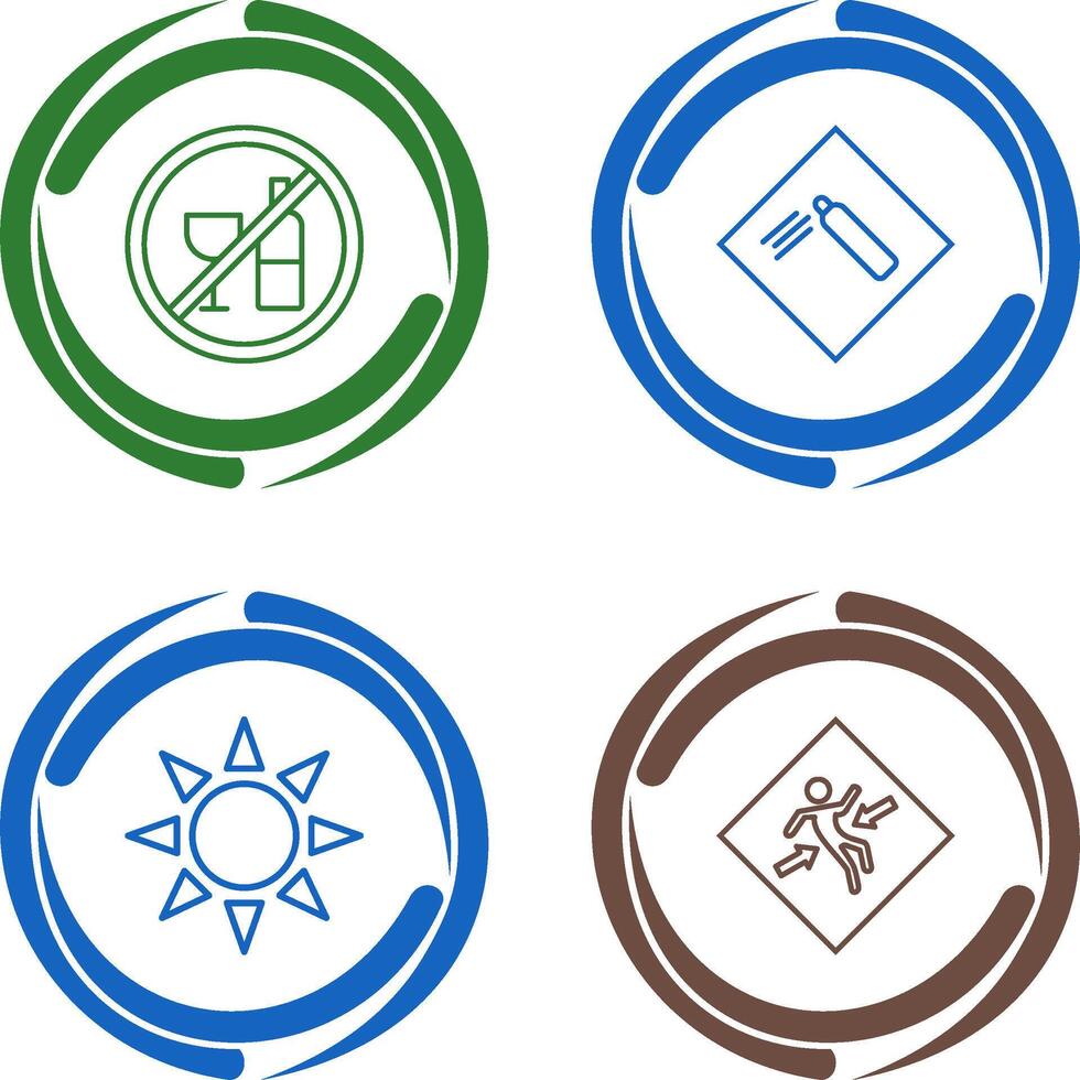 Pressurized cylinder And no drinking Icon vector