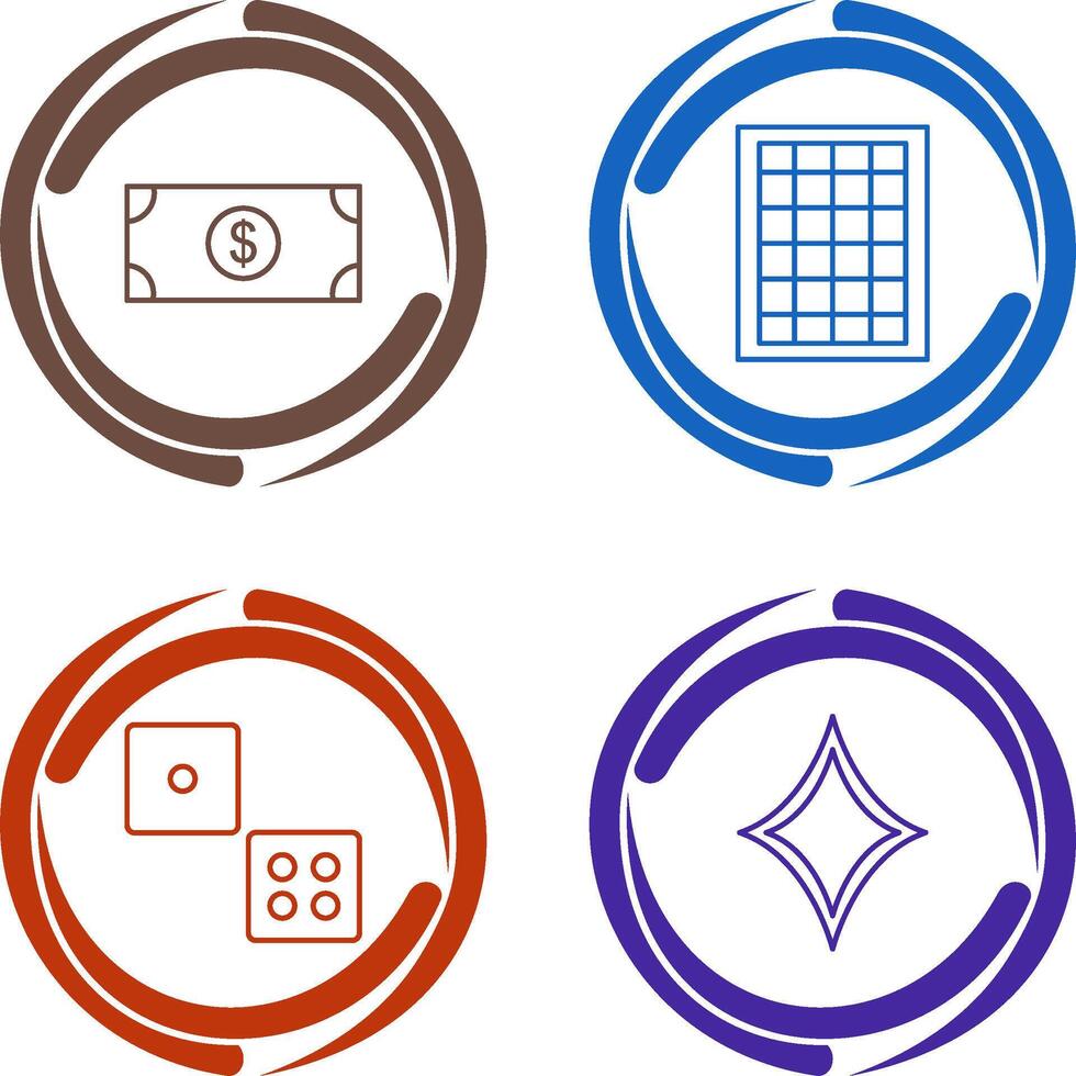 dollar bill and table of rates Icon vector