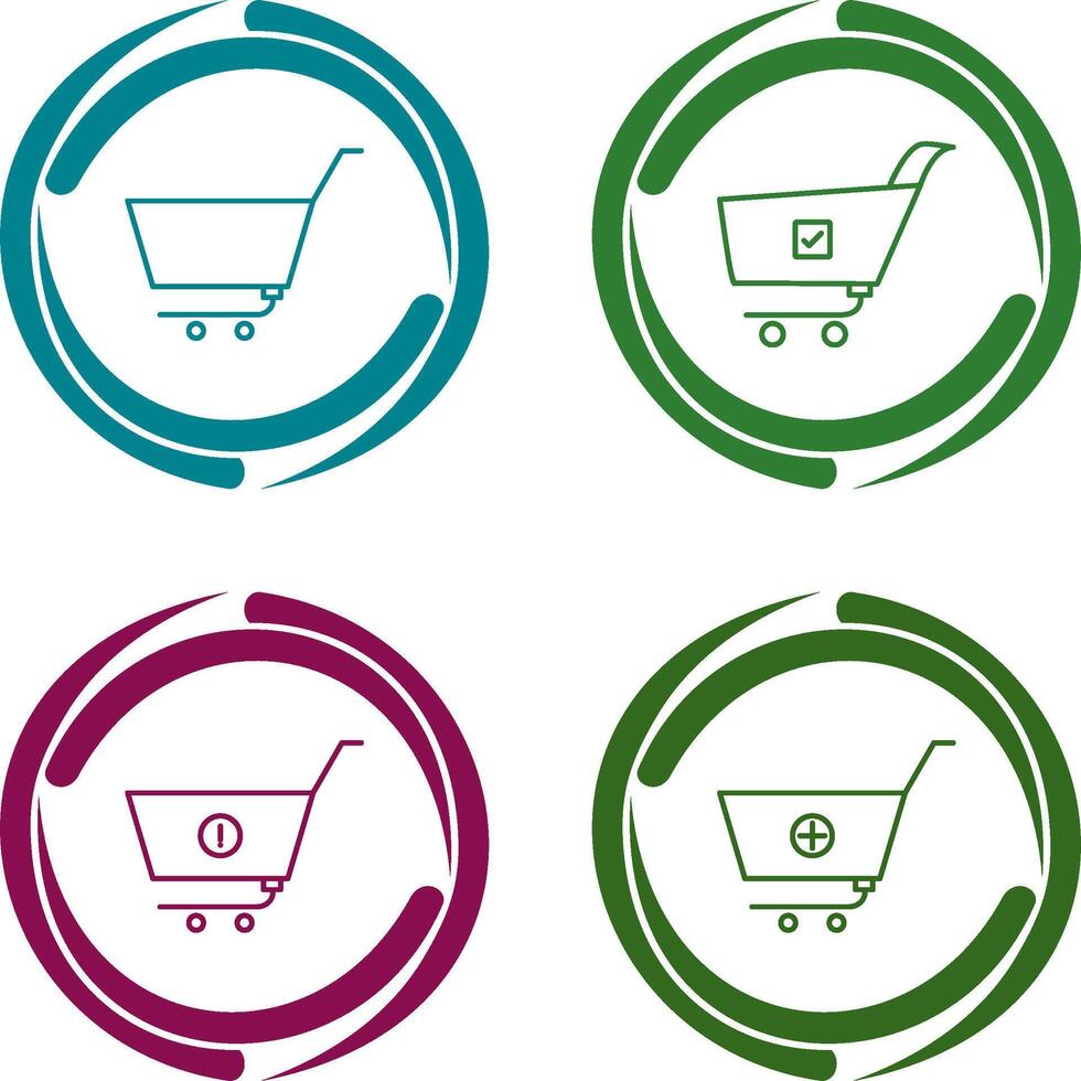 empty cart and confirm order Icon vector