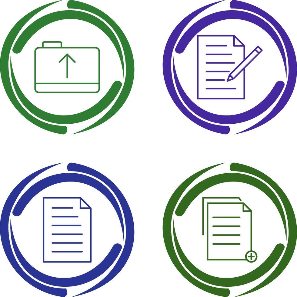 folder and edit document Icon vector