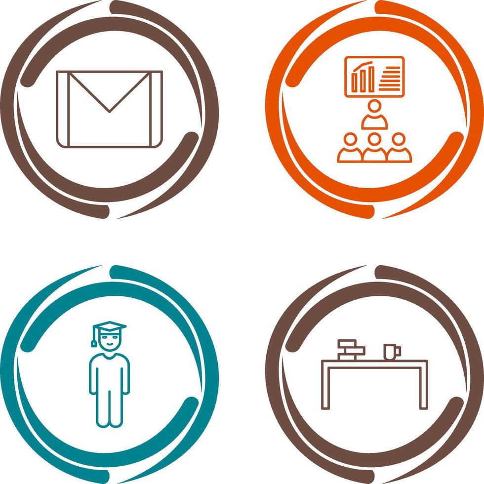 e mail and class Icon vector