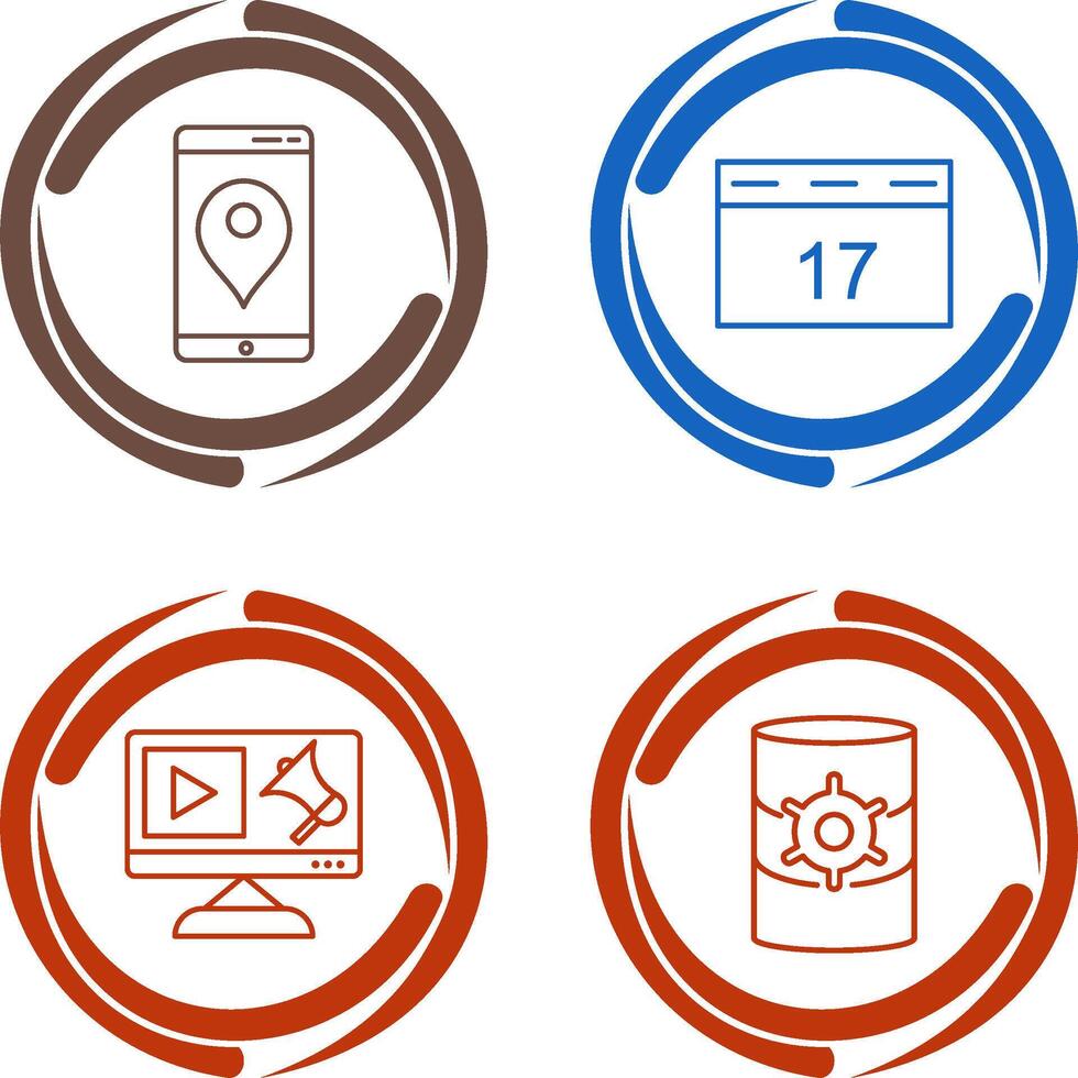 Gps Service and Event Management Icon vector