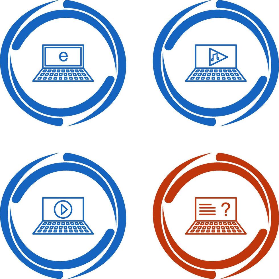 Internet and Play Music Icon vector