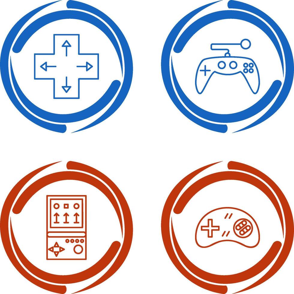 Direction Key and Gaming Control Icon vector