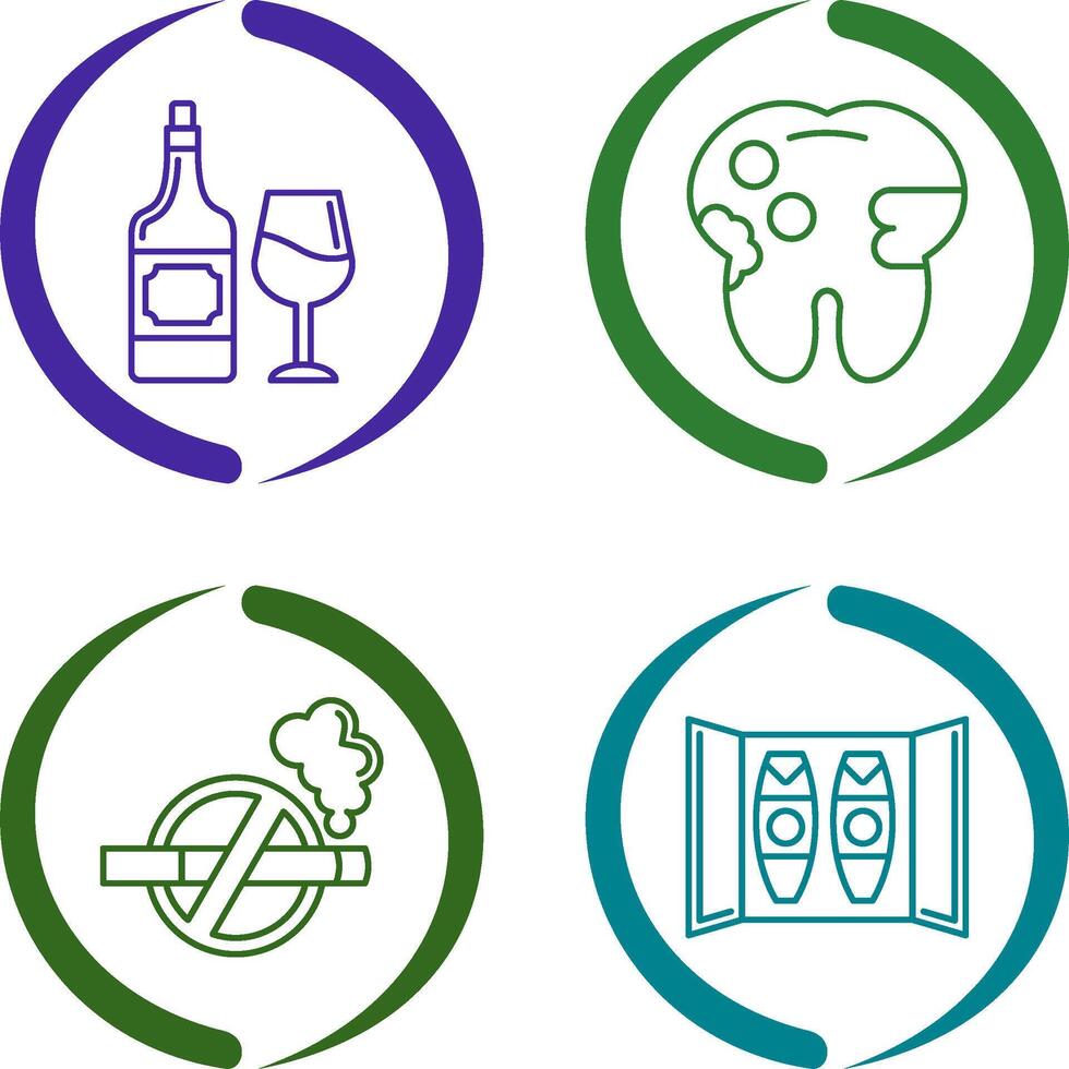 Wine and Caries Icon vector