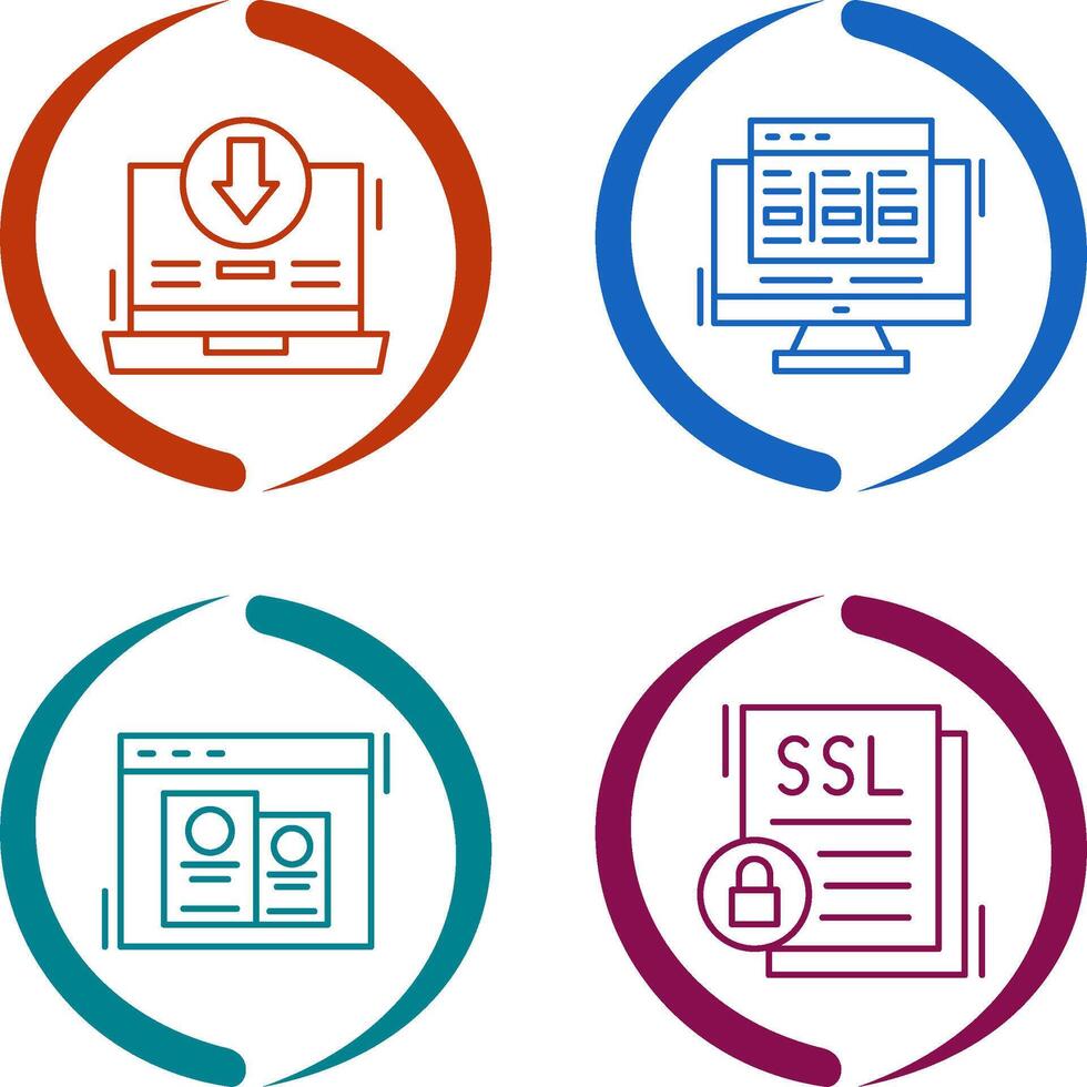 Downlaod and Layout Icon vector