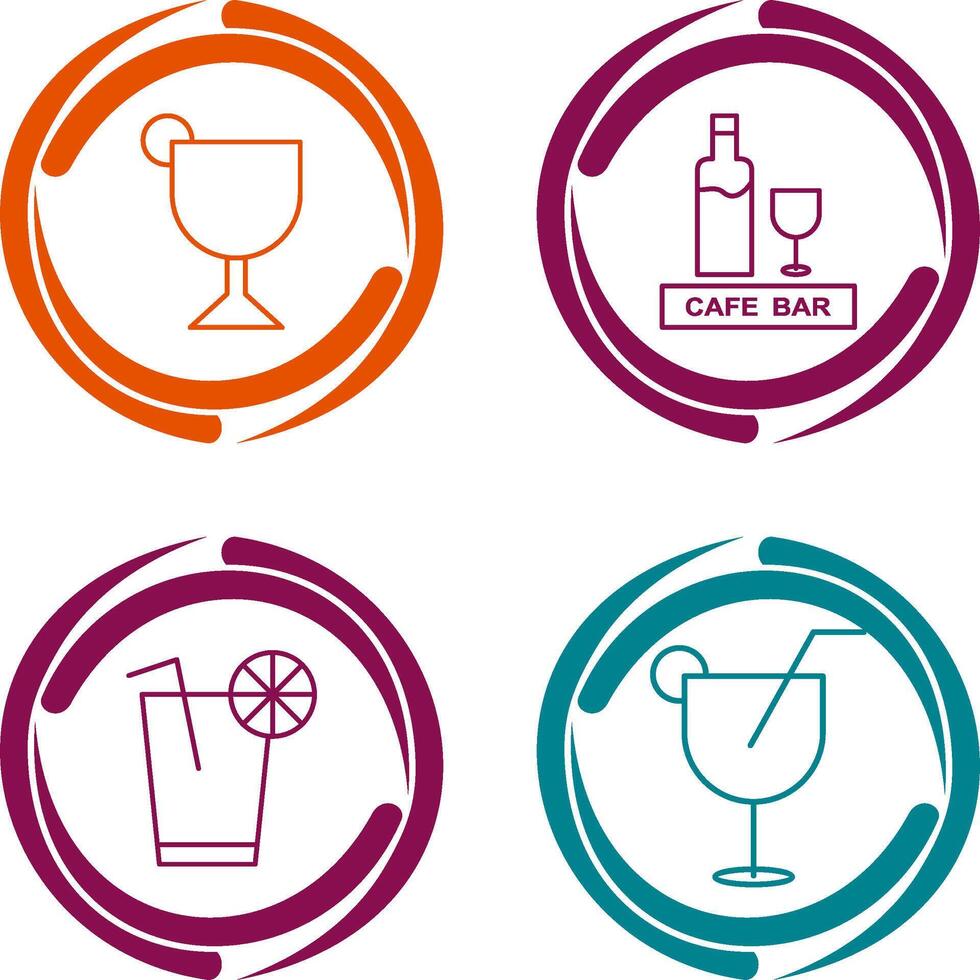 drinks cafe and sherry Icon vector