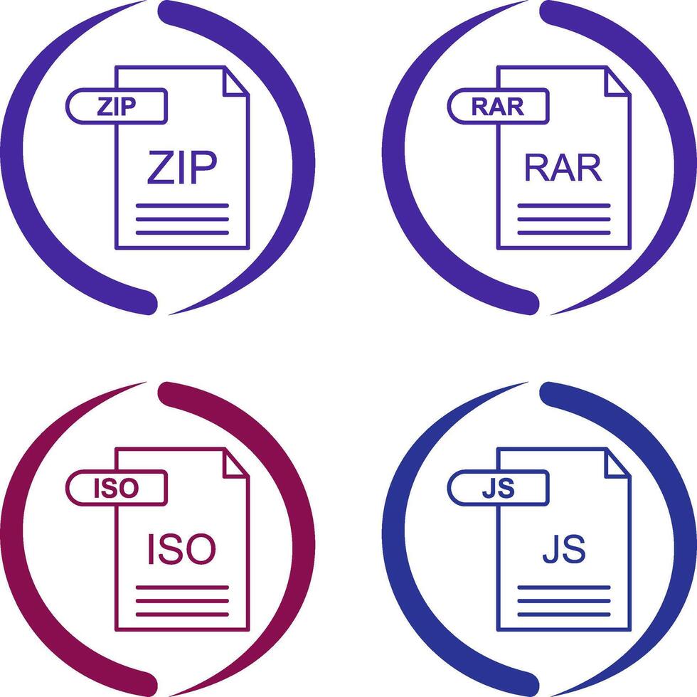 ZIP and RAR Icon vector