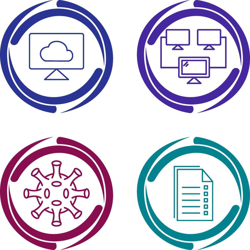 Cloud Systems and Connected Icon vector