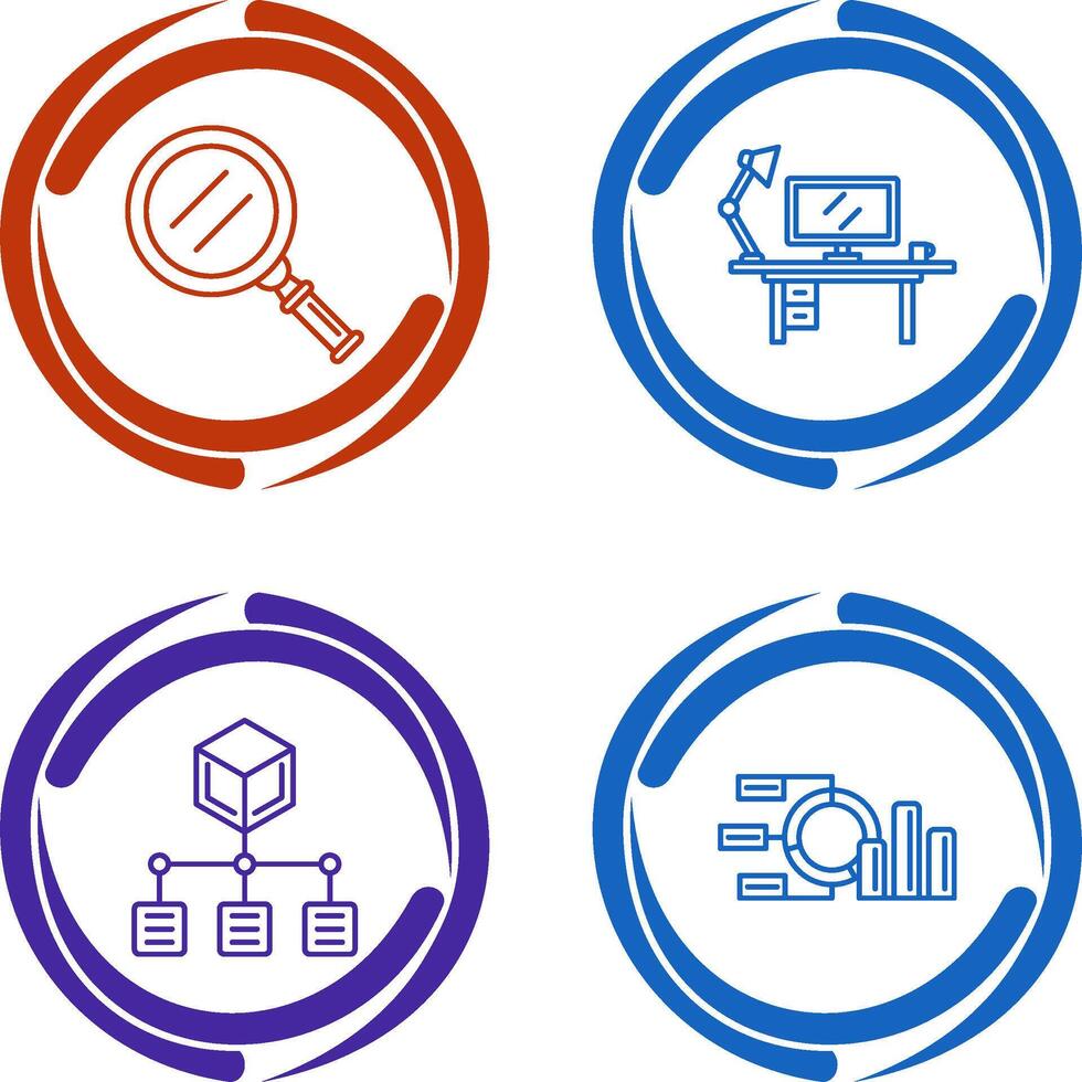 Search and Workspace Icon vector