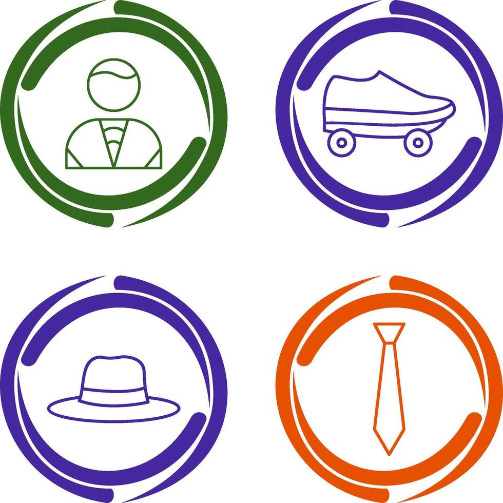 Man and Skates Icon vector