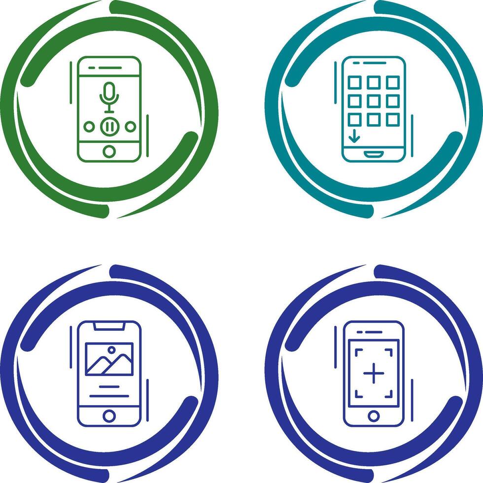 Voice Record and Device Icon vector