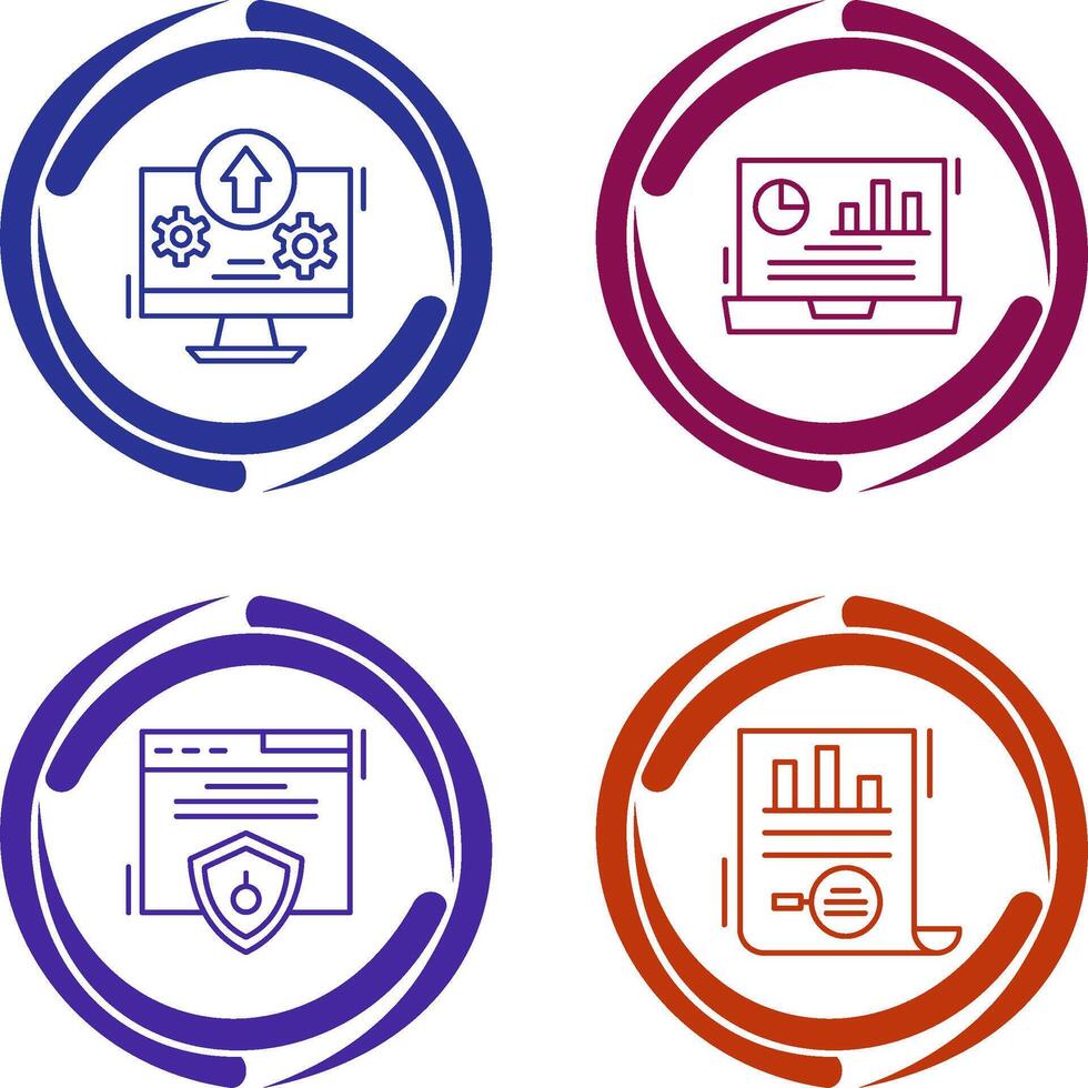 Upload and Dashboard Icon vector