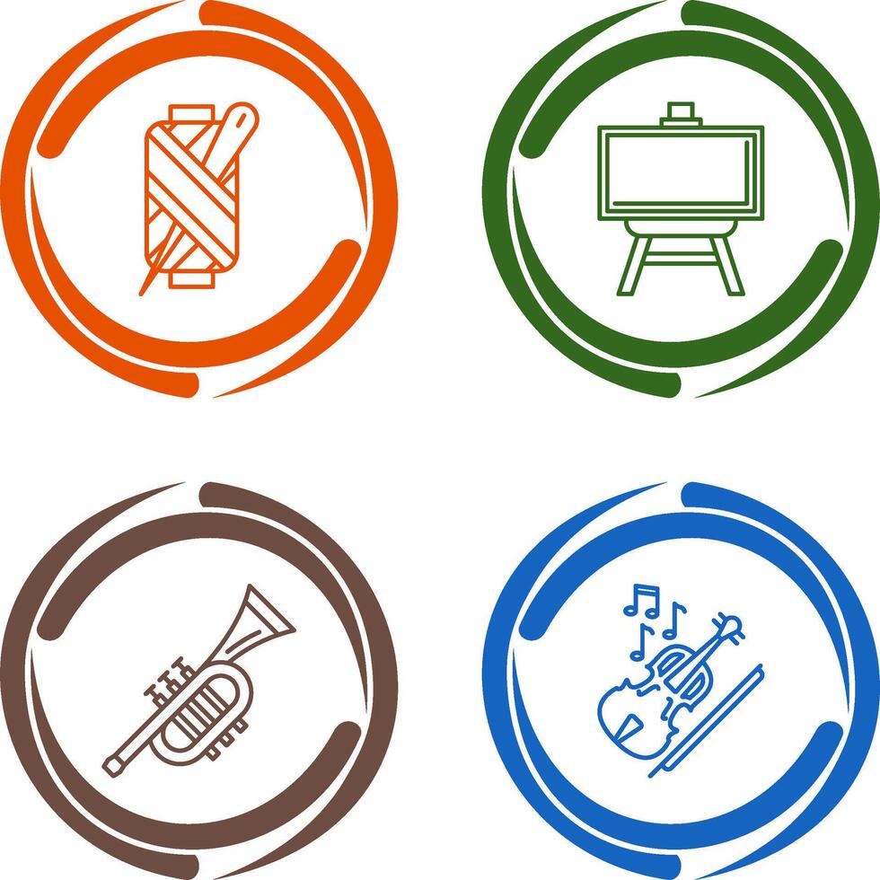 Needle and Easel Icon vector