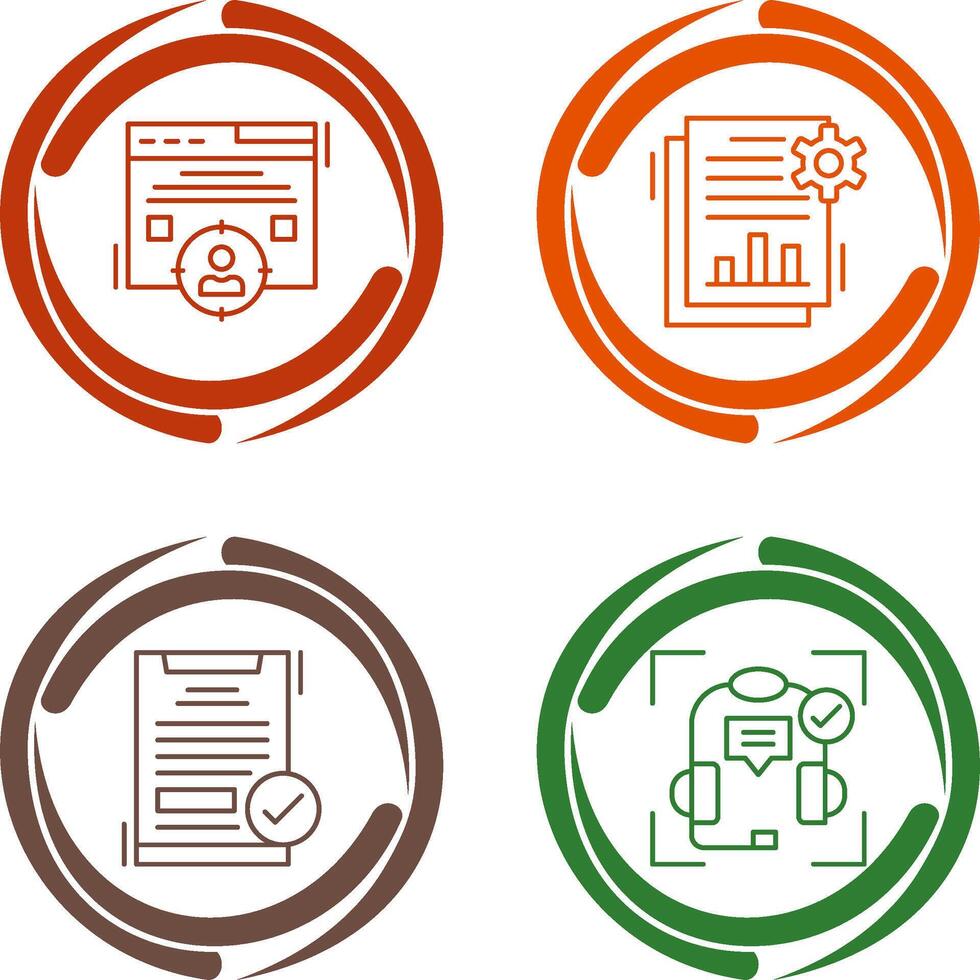 Target Audience and SEO Report Icon vector