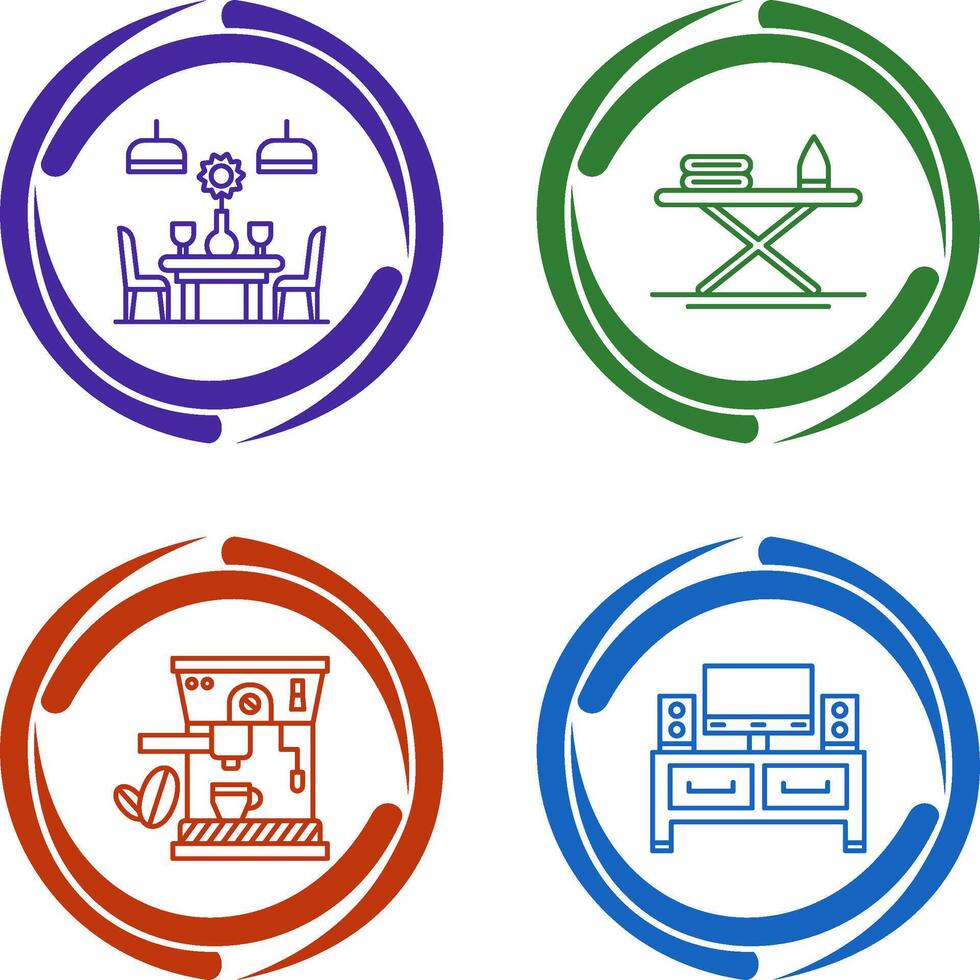 Iron Board and Table Icon vector